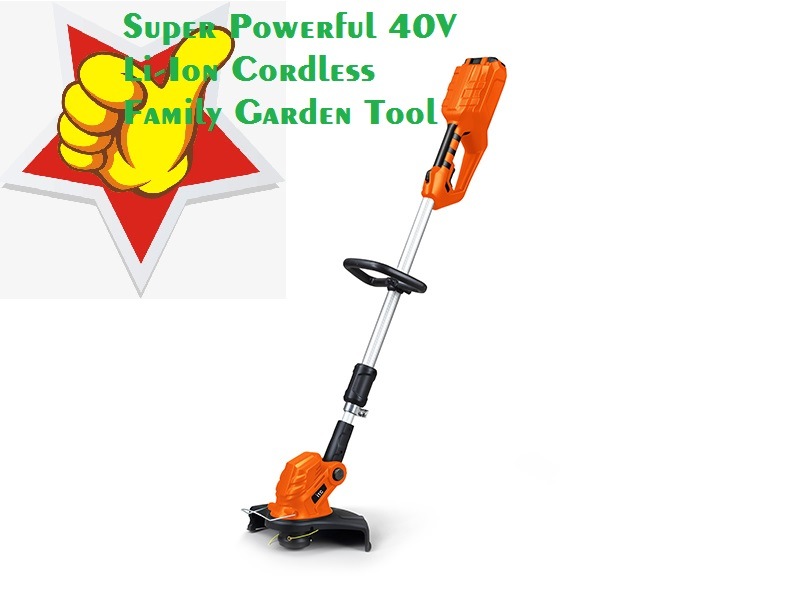 40V Powerful Lithium Battery Cordless Telescopic Grass Trimmer