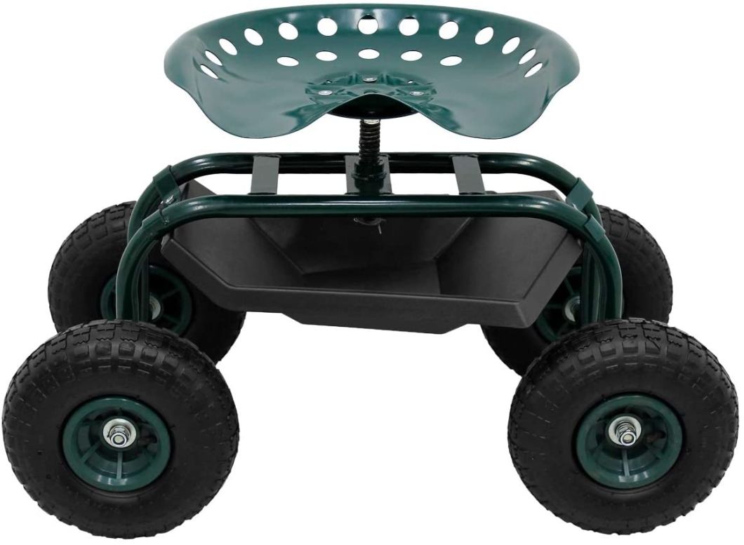 Convenient Light Wheeled Garden Cart Work Seat