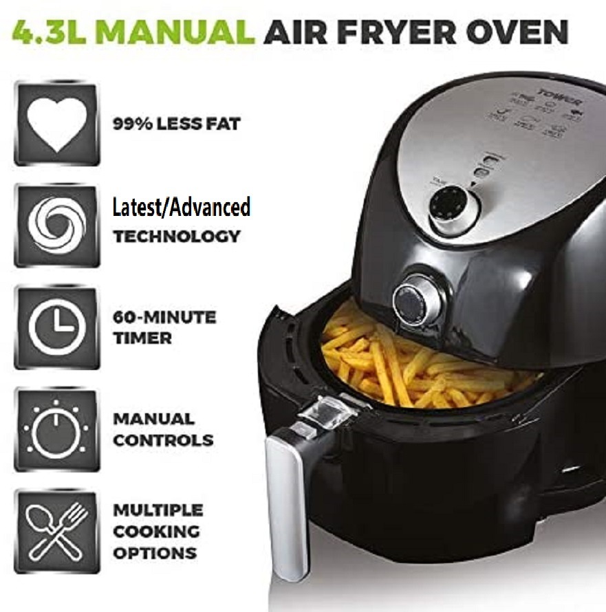Electric Kitchen Airfryer Oven-Rapid Air Circulation&60 Min Timer-Kitchen Appliances