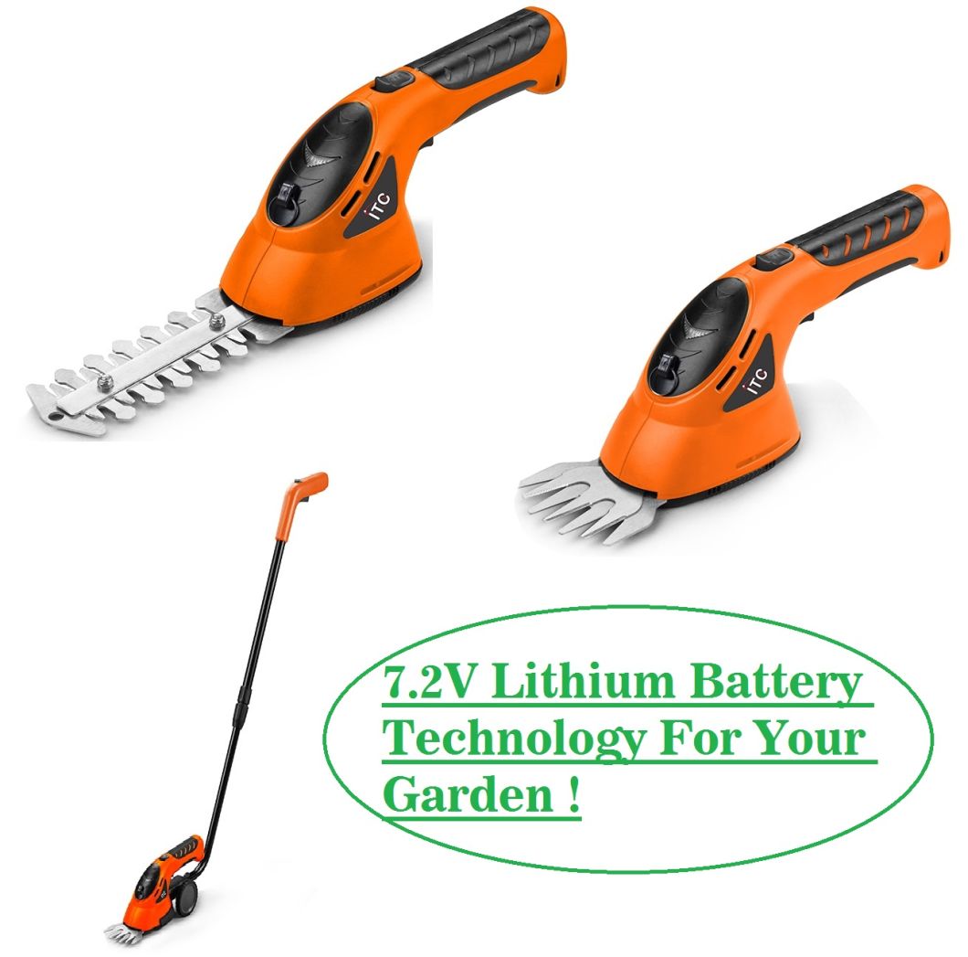 7.2V Li-ion Battery Cordless/Electric Garden Grass Shear&Hedge Trimmer-Power Tools