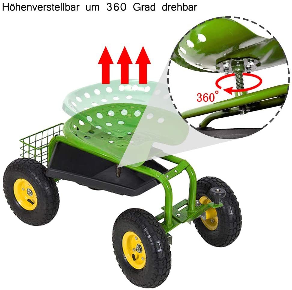150kgs Garden Work Seat/Strong Garden Seat/Garden Wheel Seat Tool