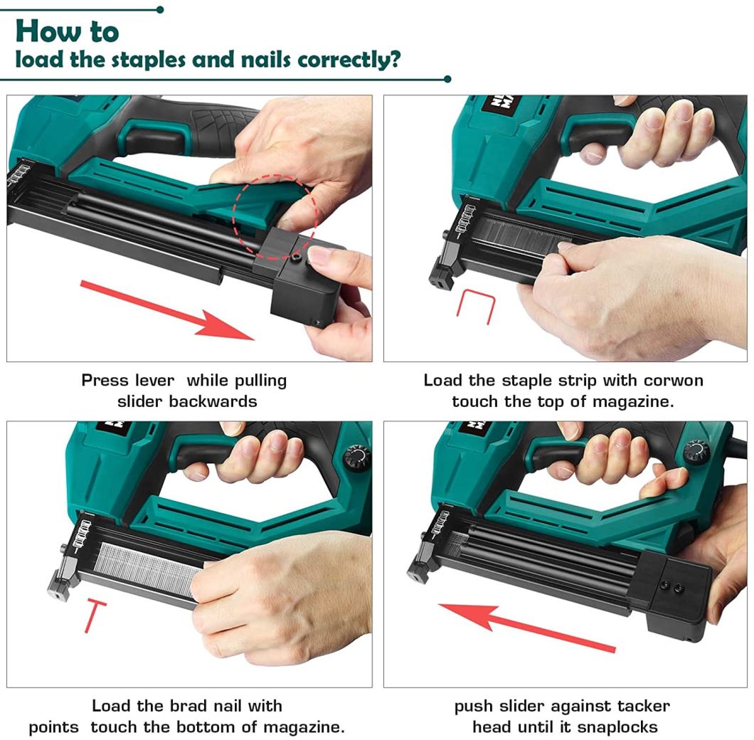 Super Convenient-Powerful Electric Tacker/Brad Nailer/Nail Gun/Staple Gun-Woodworking Power Tools