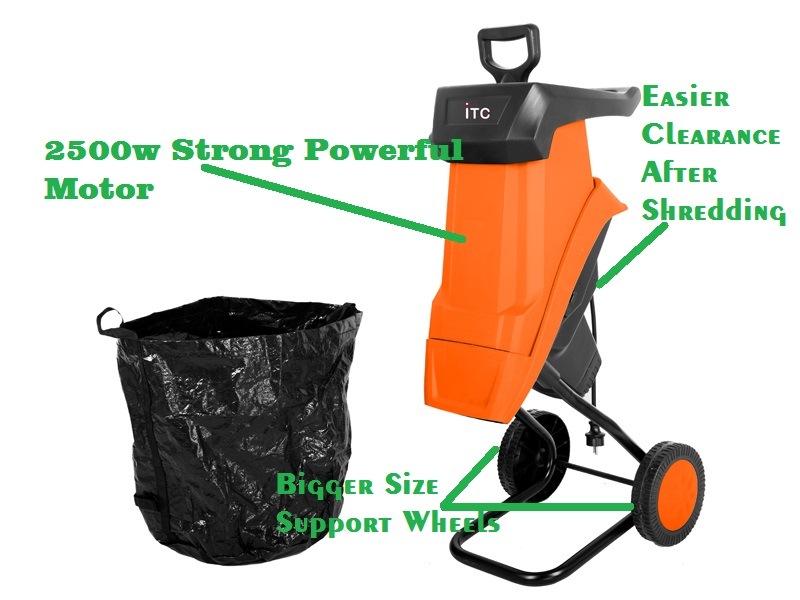 2500W Powerful-Electric Garden Branches/Trees/Leaf Shredder Machine-Power Tools