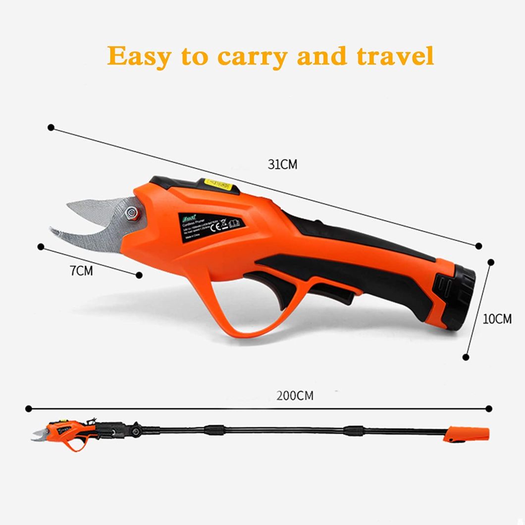 7.2V Lithium-Ion Battery Cordless Pruner/Pruning Shears-Garden Power Tools