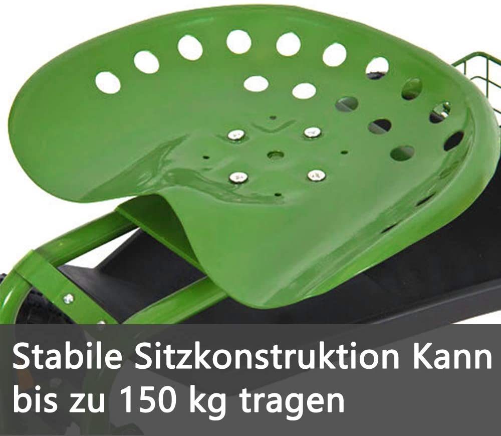 Garden Trolley with Rotating Work Seat Garden Tool