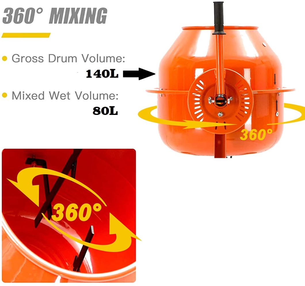 2021 New Powerful-Electric Construction Concrete Mixers Machines/Equipments-Power Tools