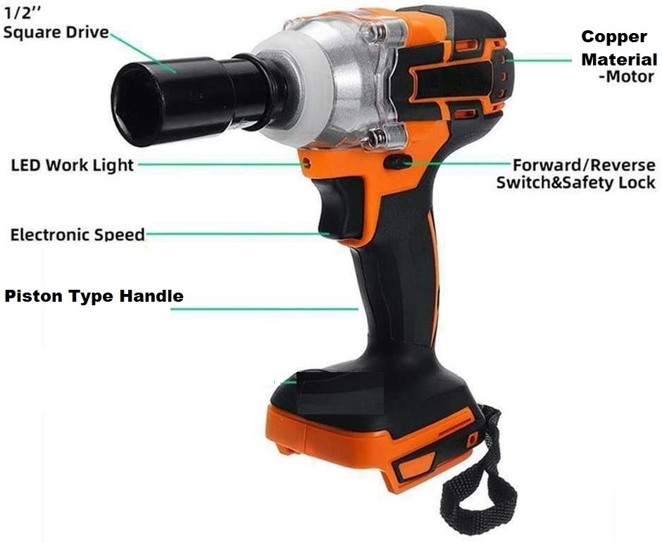 2022-Most Popular-BMC Case Packing-DC20V Max-Li-ion Battery-Cordless/Electric-Power Tool Set-Impact Wrench