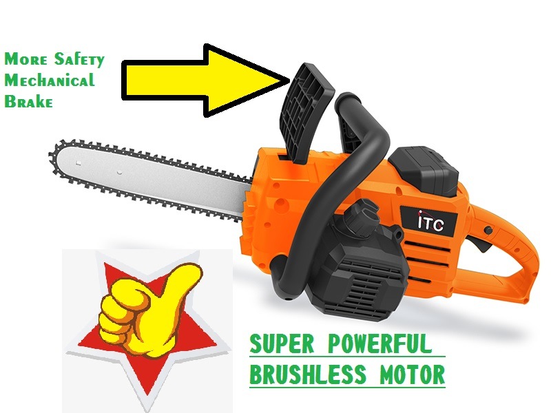 40V Li-ion Compatible-Battery Cordless/Electric Garden Chainsaw-Power Tools