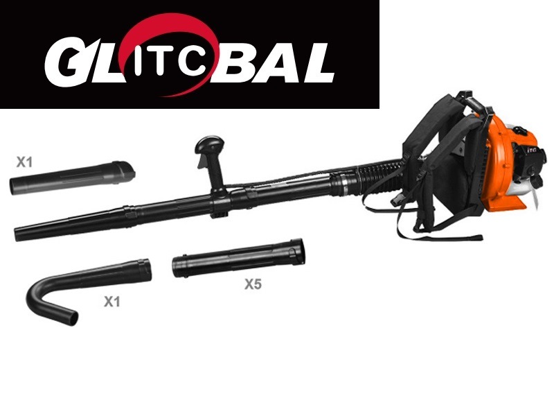 Backpack Style Petrol Garden Leaf Blower Tool with Extension Tubes