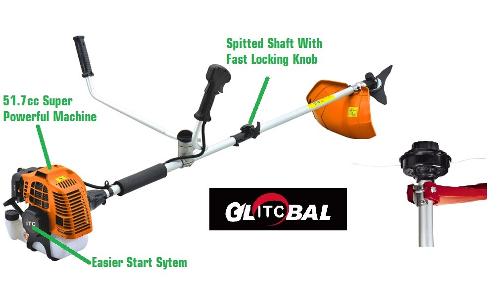 51.7cc 1.5kw Petrol Grass Trimmer/Brush Cutter Garden Machine Tool