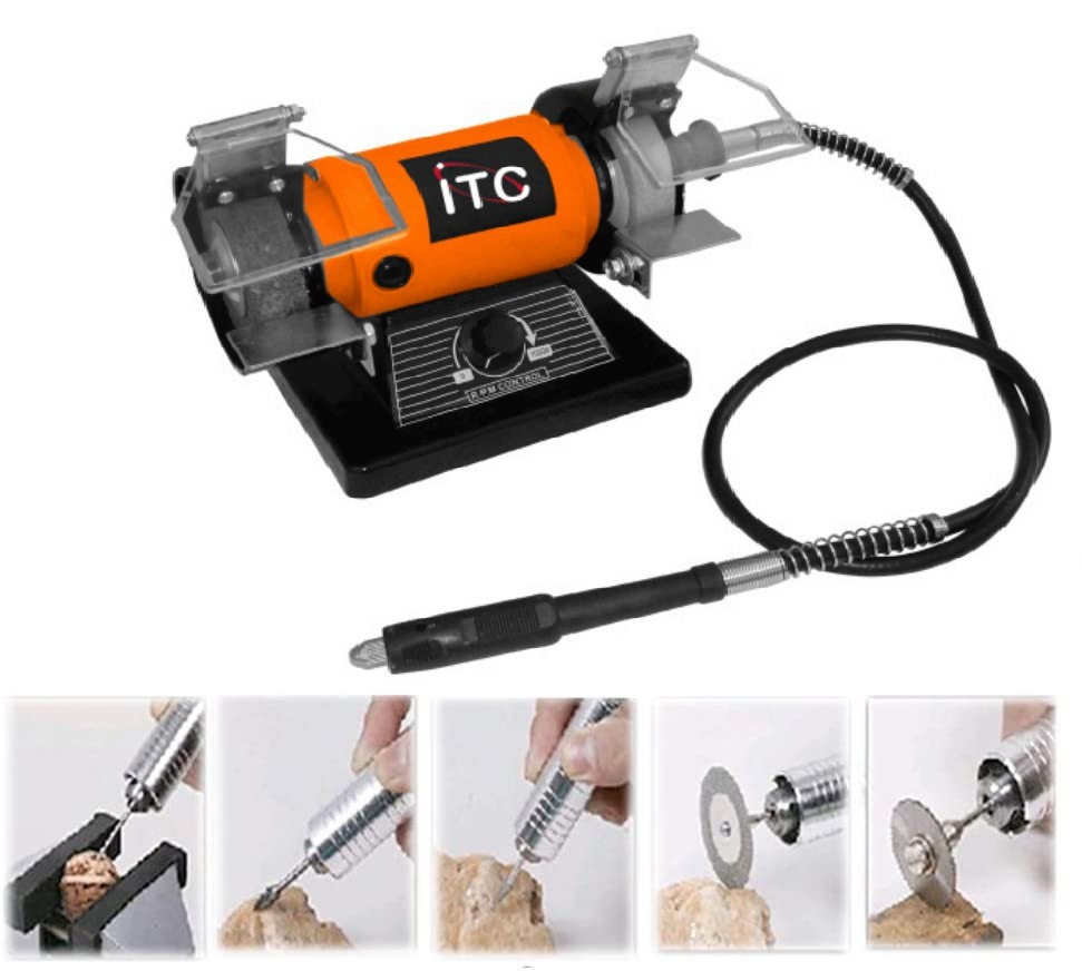 Multi Electric Polishing Bench Grinder with Flexible Shaft Power Tool