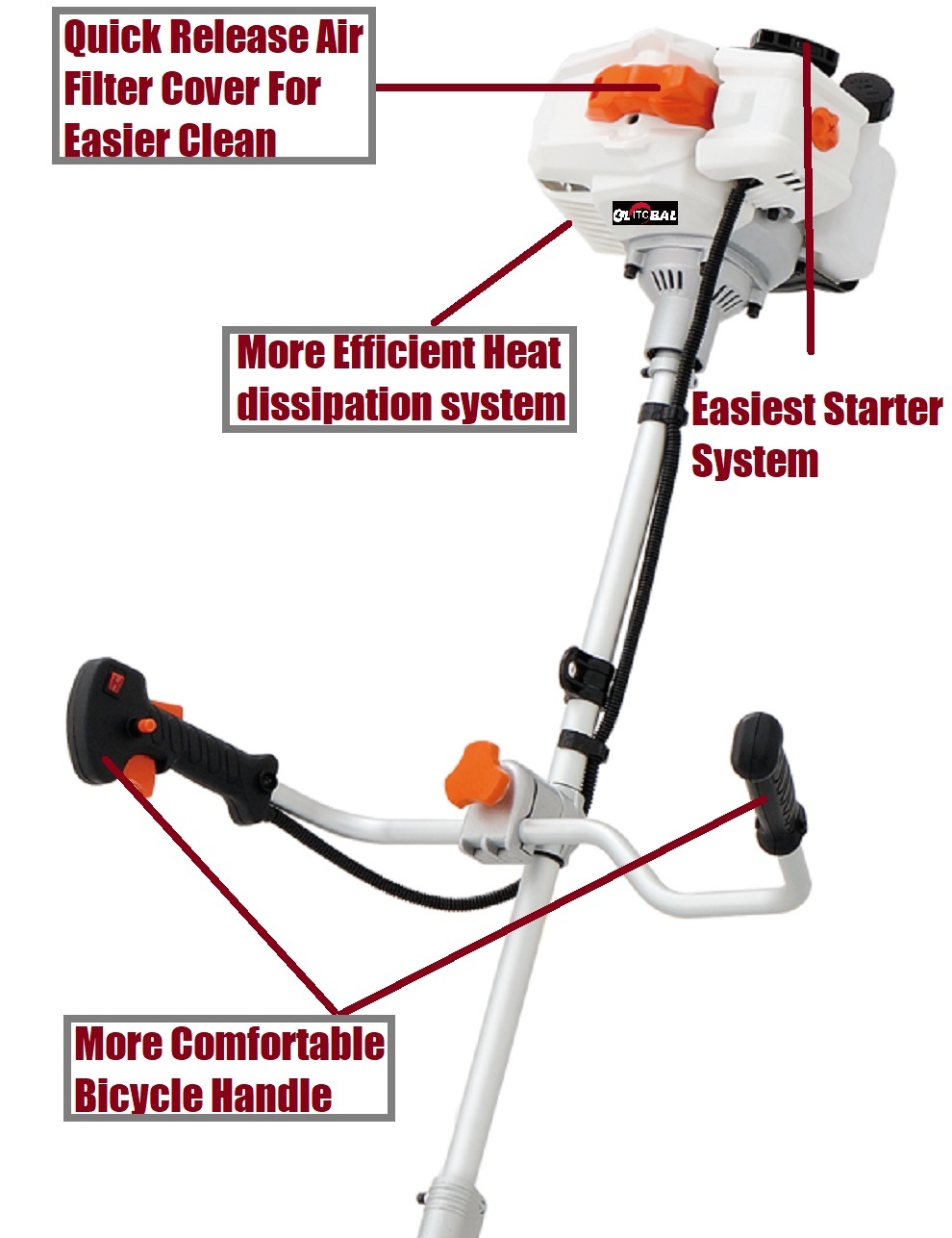 Euro V/EPA Emission Level Petrol Brush Cutter/Grass Trimmer Garden Tool
