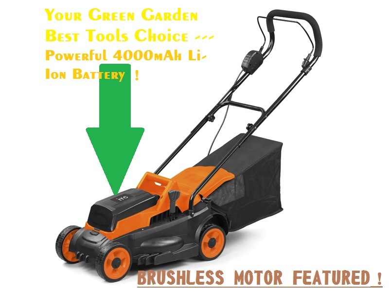 40V Brushless-Motor Powerful Li-ion Compatible-Battery Cordless/Electric Garden Lawnmower-Power Tools