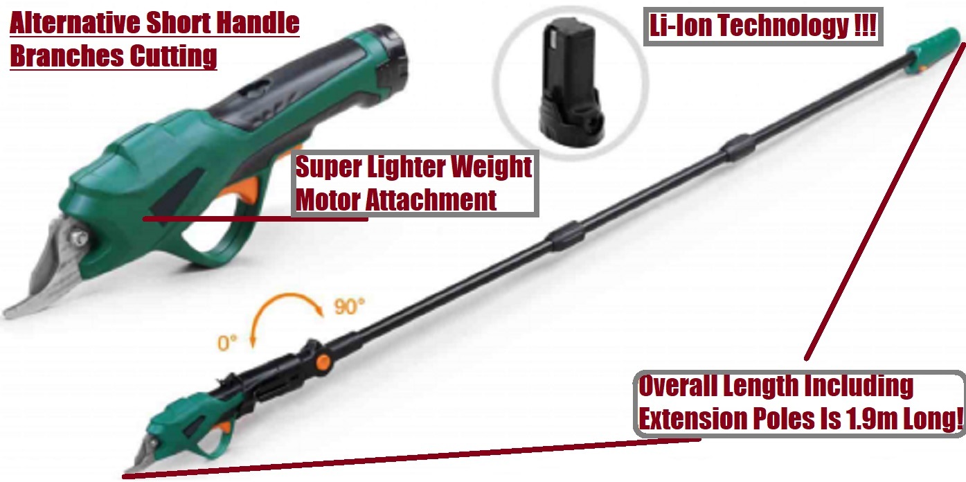 Lithium-Ion Battery Electric Cordless Branch Cutter-Secateurs Garden Power Tool