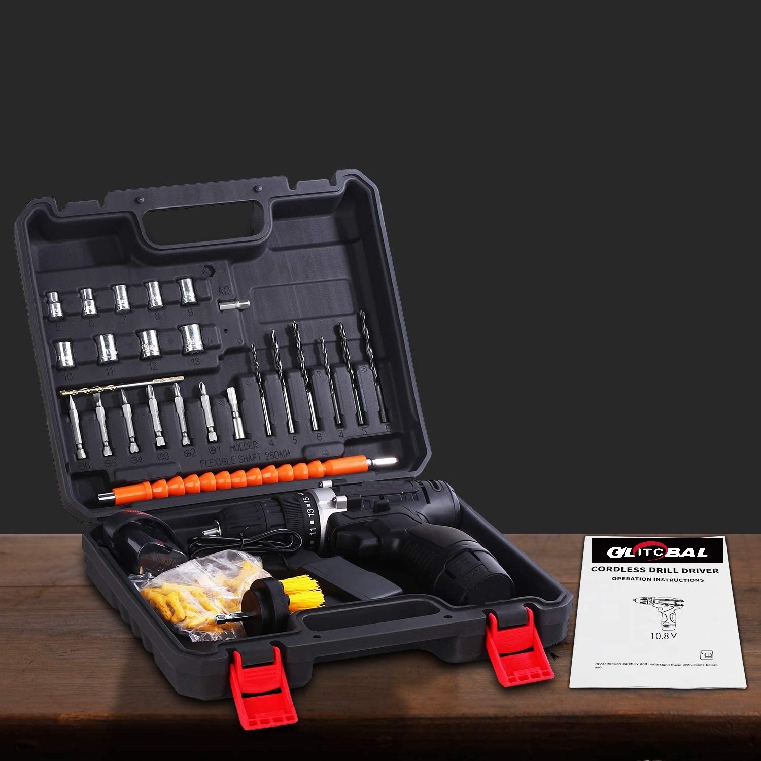 Cheapest/Good Quality Level 12V Lithium-Ion Battery Electric Cordless Drill-Power Tools