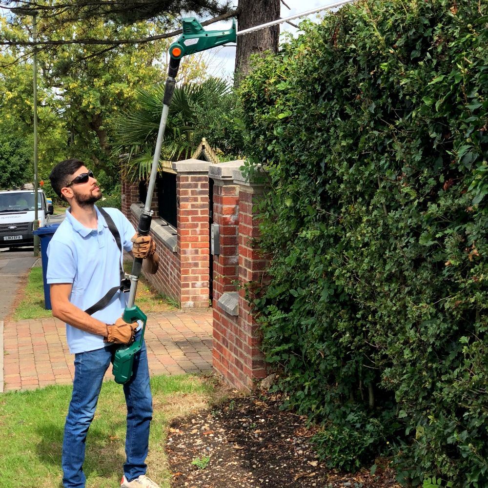 40V-4000mAh Lithium-Ion Compatible-Battery Powerful Cordless/Electric Telescopic/Pole Garden Hedge Trimmer-Power Tools