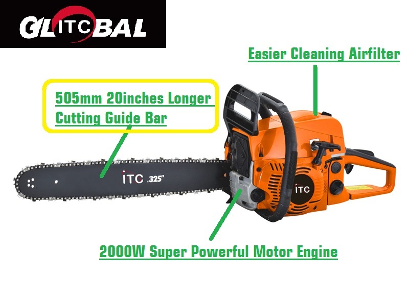 49.2cc 2000W Petrol Chain Saw Garden Power Tool