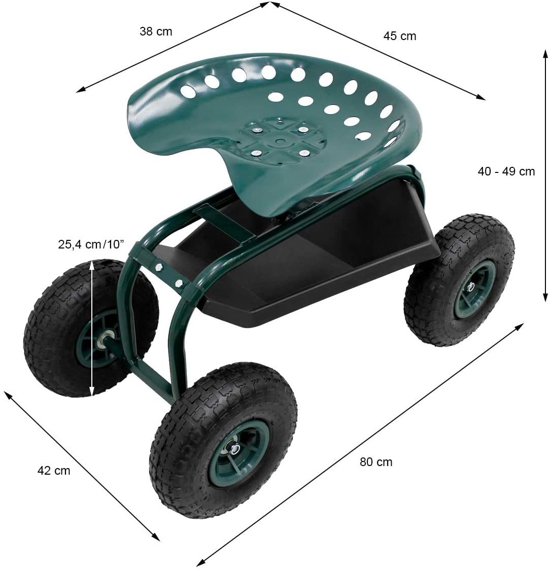 150kgs Garden Work Seat/Strong Garden Seat/Garden Wheel Seat Tool