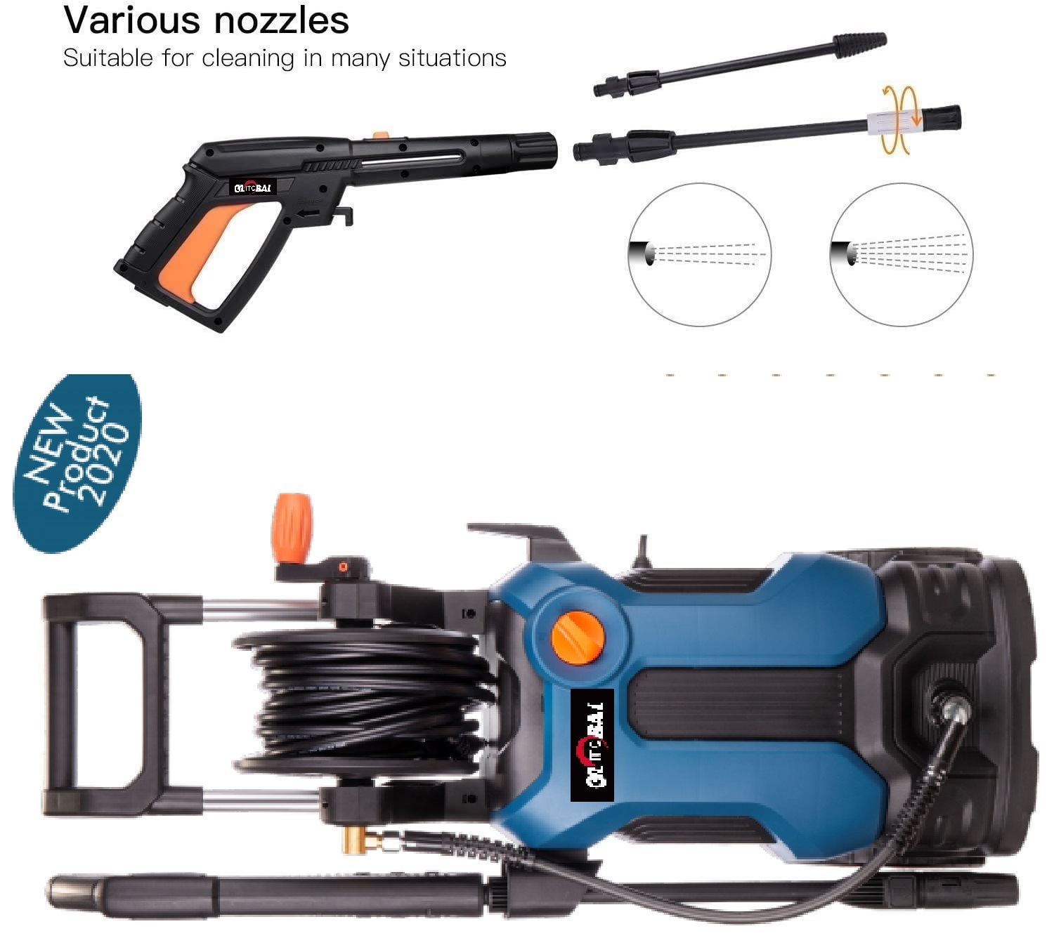 2020 New Design Electric High Pressure Washer with Hose Reel