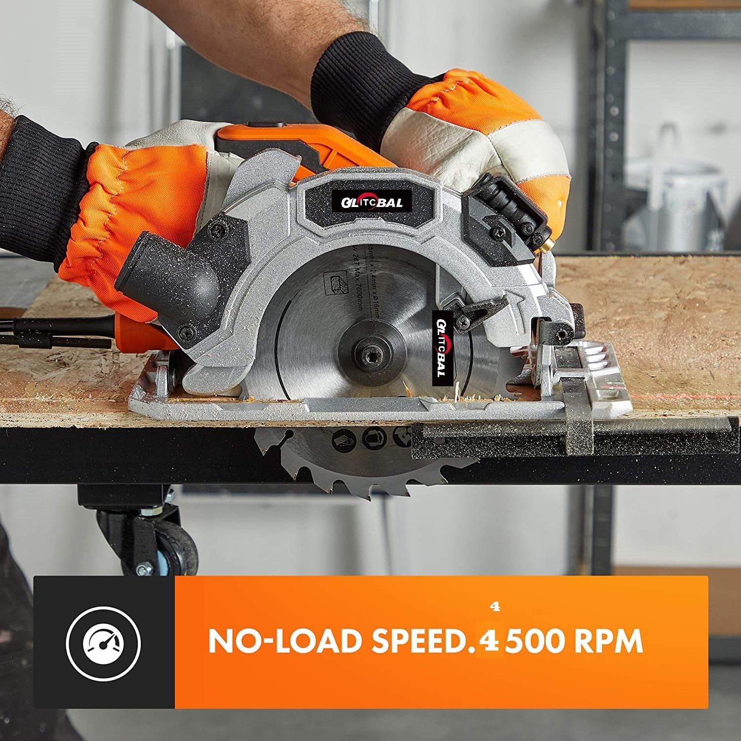 1350W Powerful Electric Circular Saw with Laser