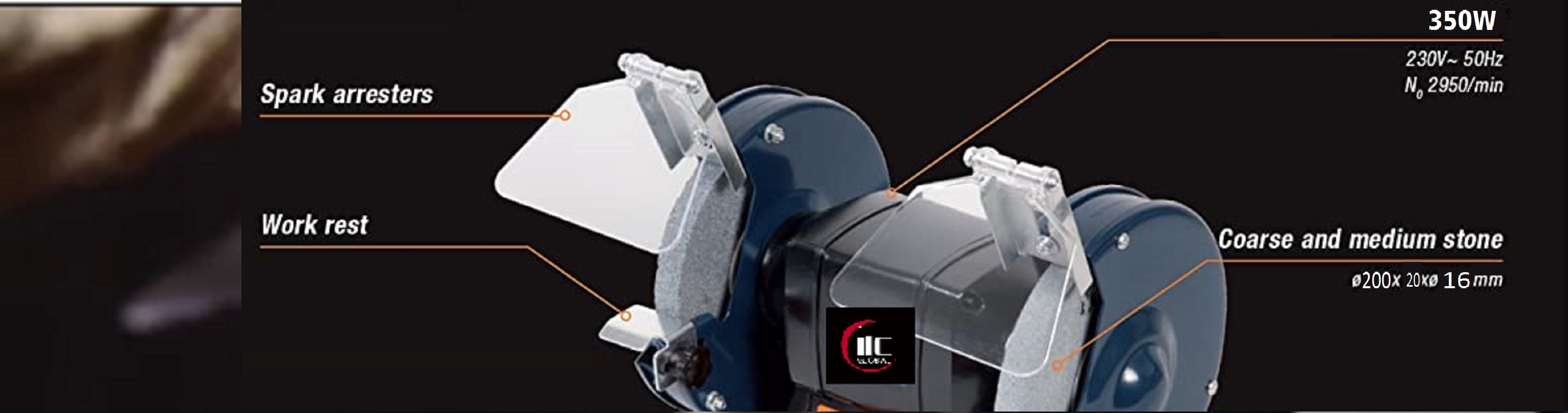 200mm 350W Powerful Electric Bench Grinder Power Tool