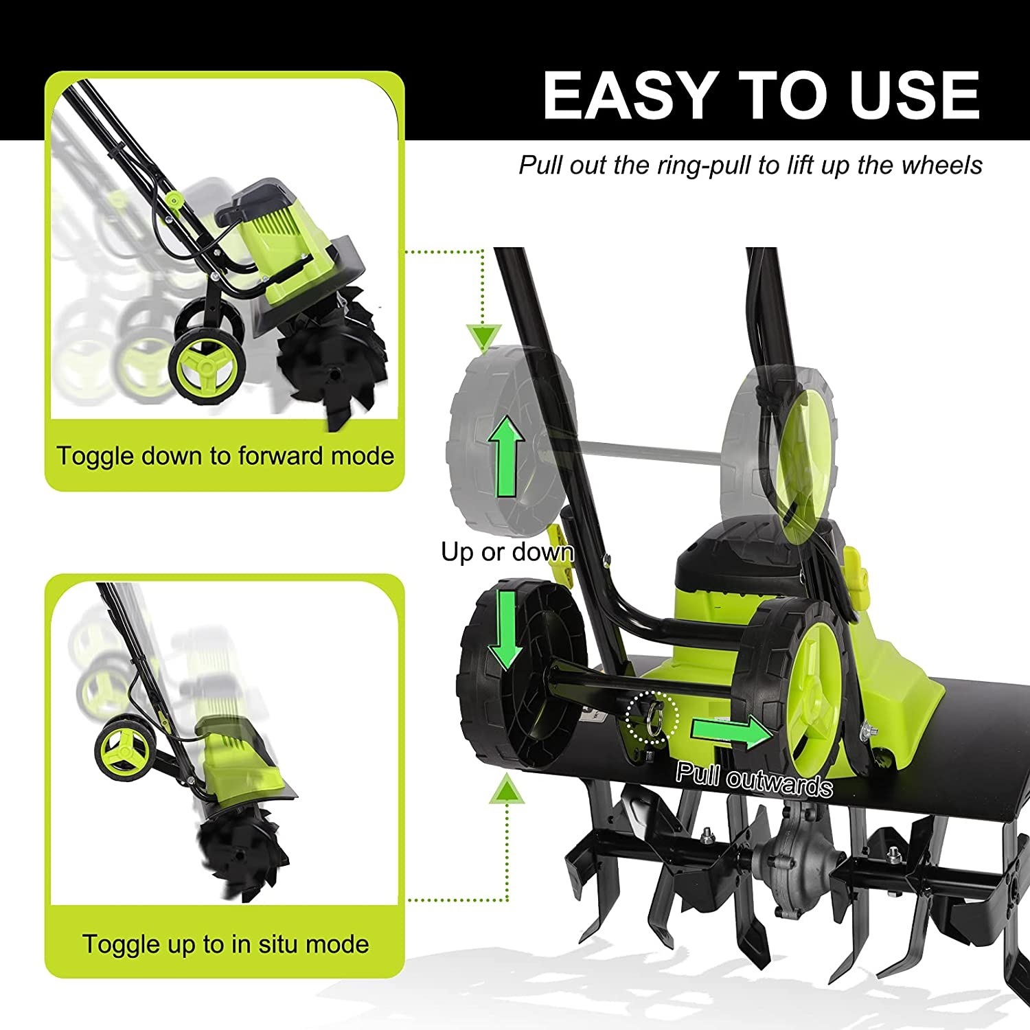 Most Popular-Bicycle Hande Design-Electric Cultivator/Tiller Farm/Garden Machine-Power Tools
