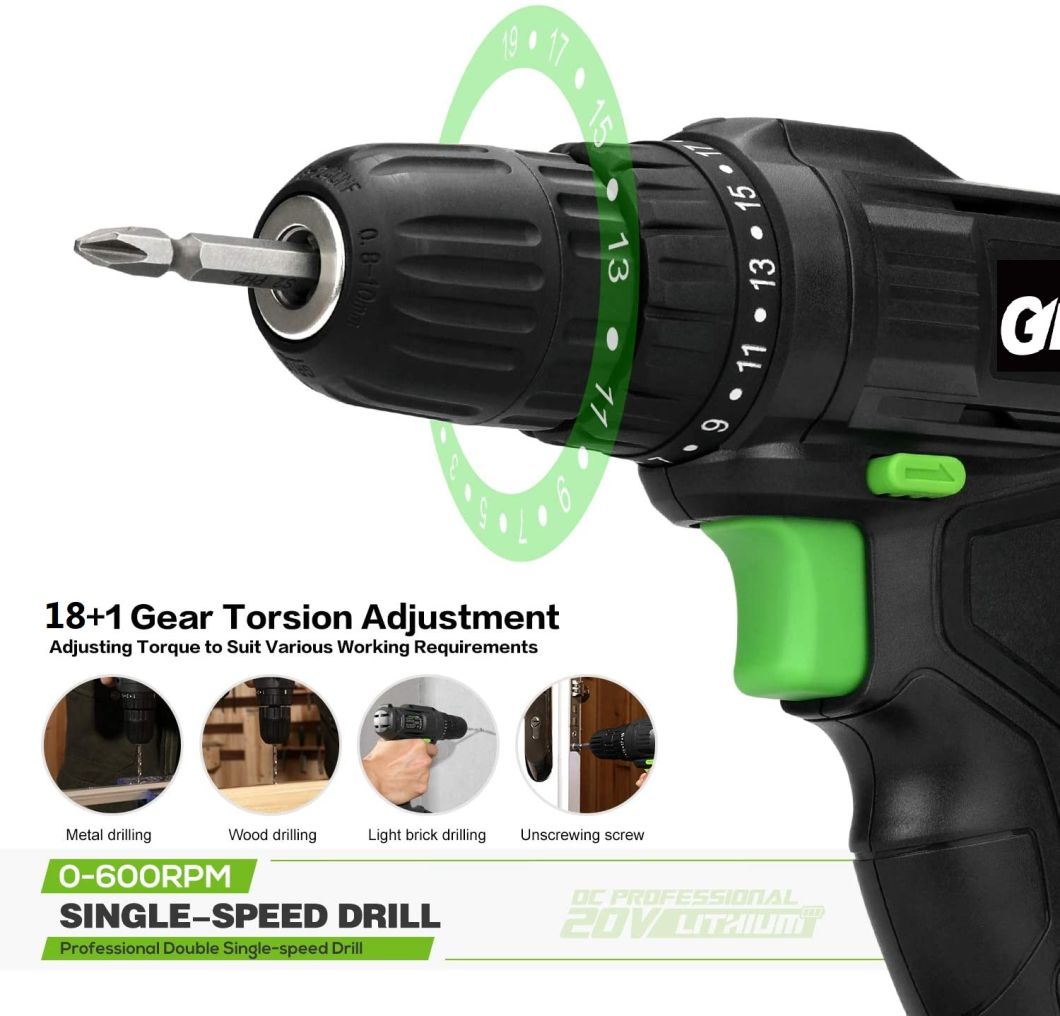Super Powerful-Brushless Motor Lithium-Ion Battery Cordless/Electric Impact Drill/Screwdriver-Power Tools