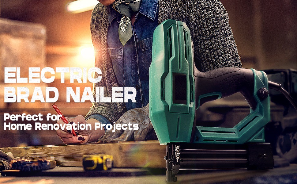 Professional Electric Tacker/Brad Nailer/Nail Gun/Staple Gun-Hardware Power Tools