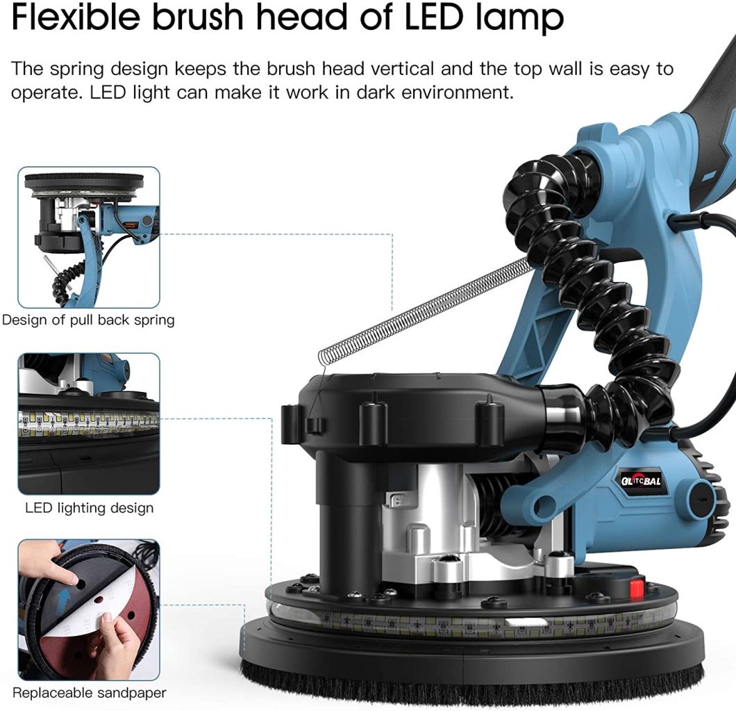 Powerful-Brushless Motor Featured-Electric Drywall Sander/Wall Polisher/Polishing-Construction Machine-Power Tools