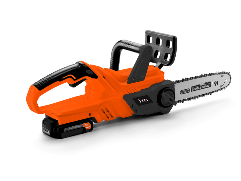 New Professional-Mechanical Brake Design-DC20V-Li-ion Battery-Cordless/Electric Garden Chainsaw-Power Tools