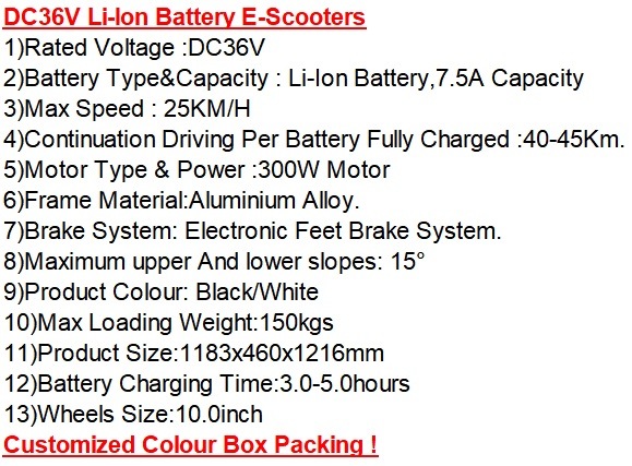 Most Popular-36V (40V Max) -Li-ion Battery/Electric-Vehicle/Bike/Bicycle/Scooters-Commuters/Sports-E-Scooters