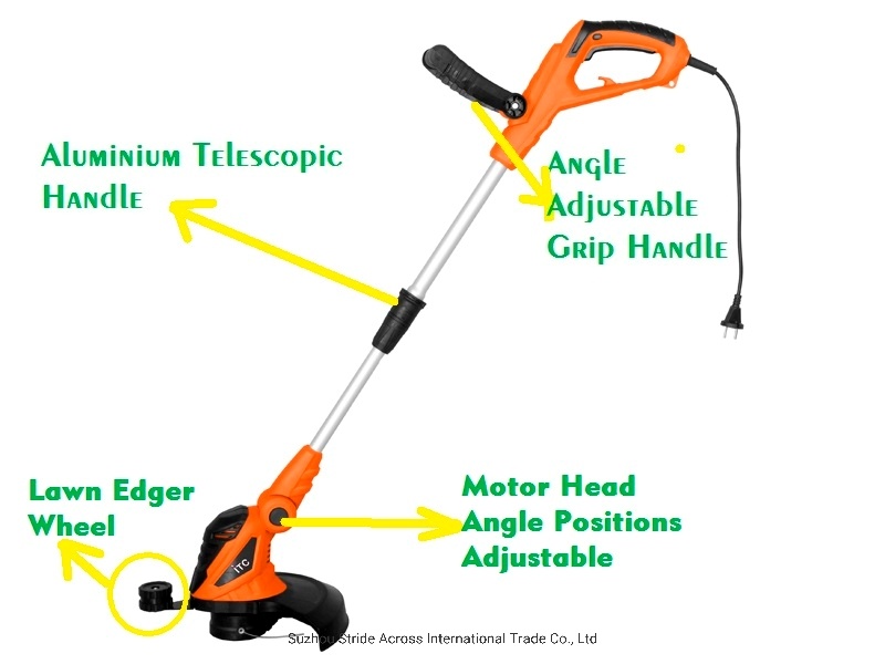 Gegt003 450W Professional Electric Grass Trimmer with Edger Wheel