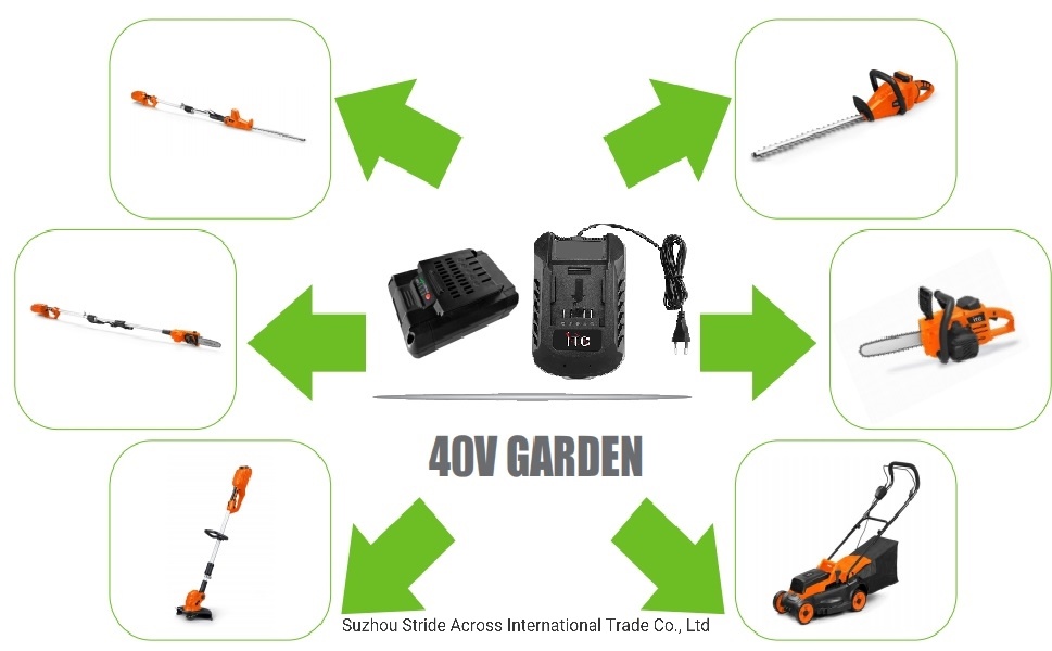 40V Powerful Lithium Battery Cordless Garden Hedge Trimmer Power Tool