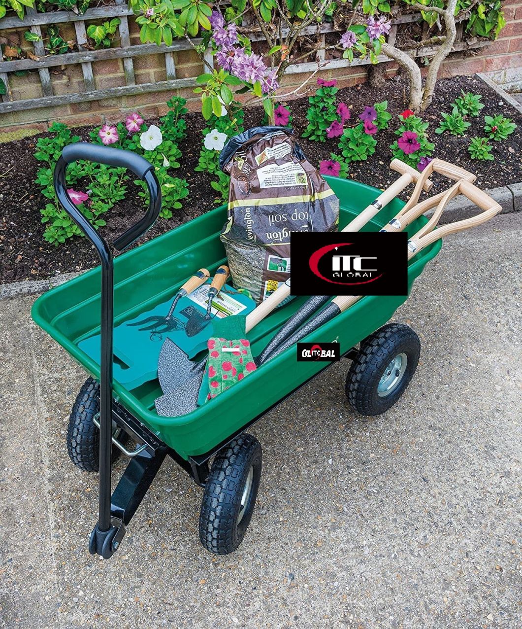400kgs Heavy Duty Garden Trolley/Cart/Wheelbarrow Tool