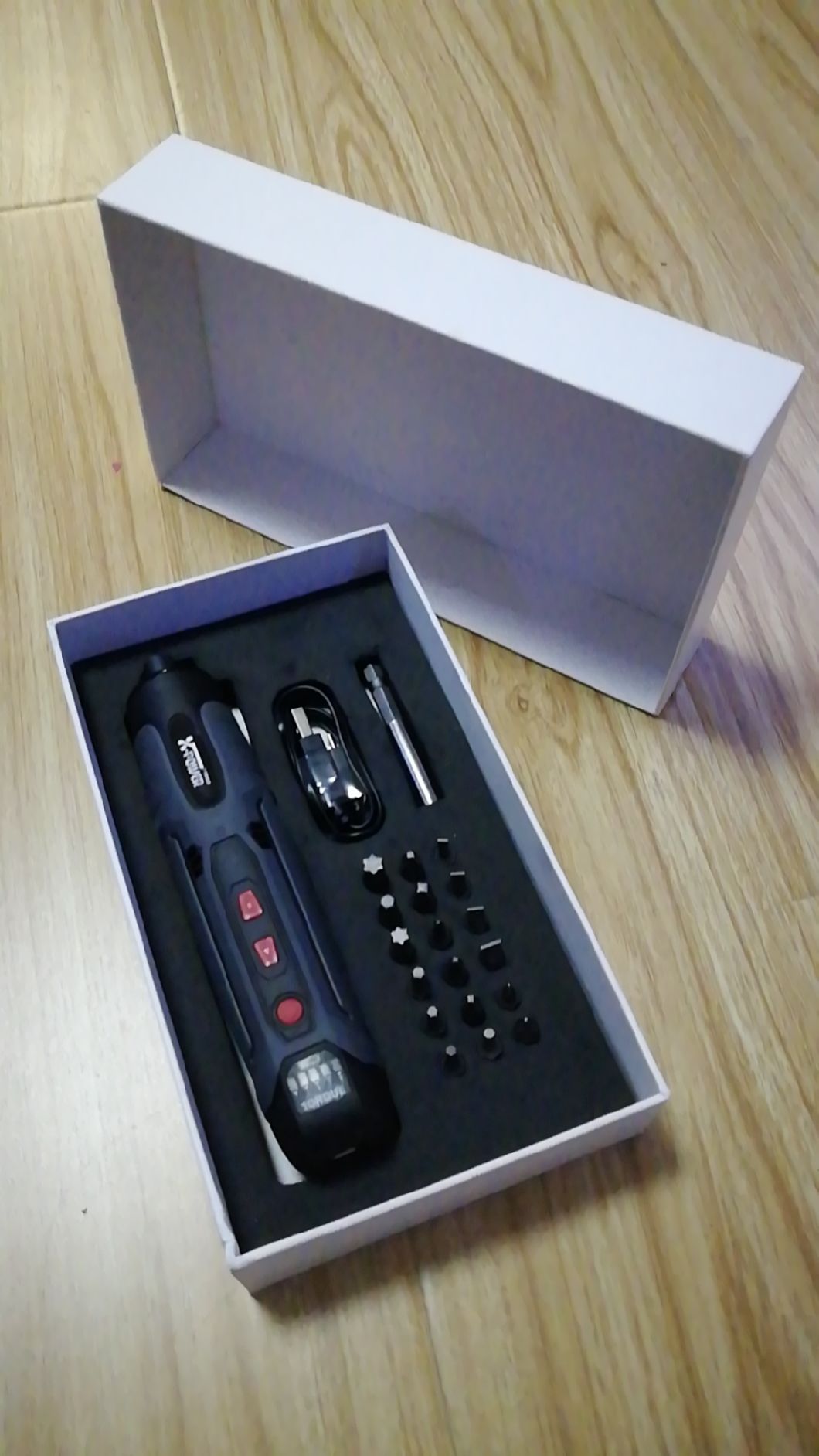 New Portable Multi-Cordless Electric Screwdriver Set-I-Phone Box Packing Power Tools