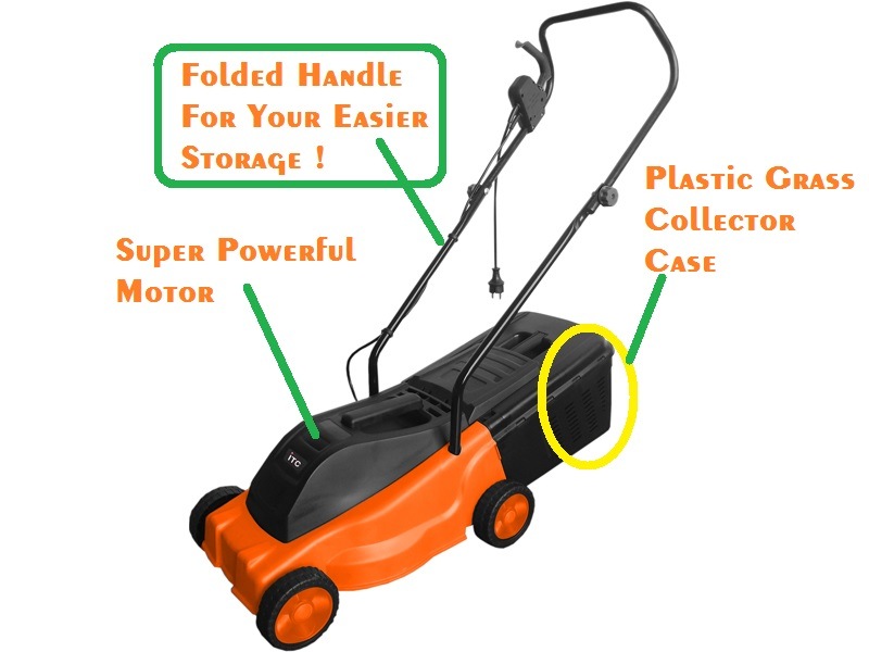 1000W Powerful Electric Power Garden Tool Lawn Mower