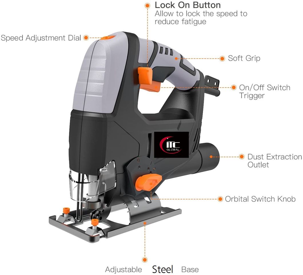 Electric Jigsaw 600W with Different Variable Speed Settings
