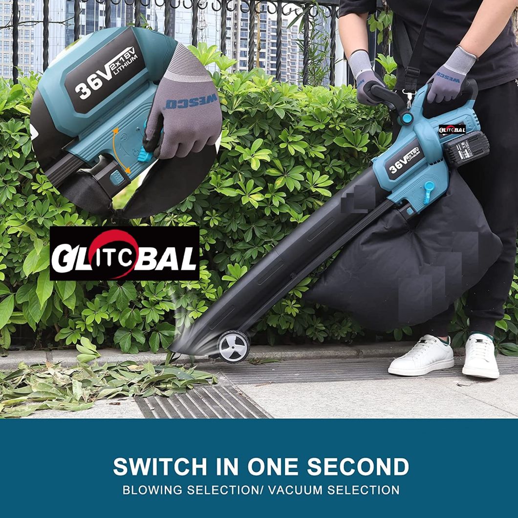40V (2X20V) Double Li-ion Battery Cordless/Electric Garden Leaf Blower/Vacuum/Shredder-Power Tools
