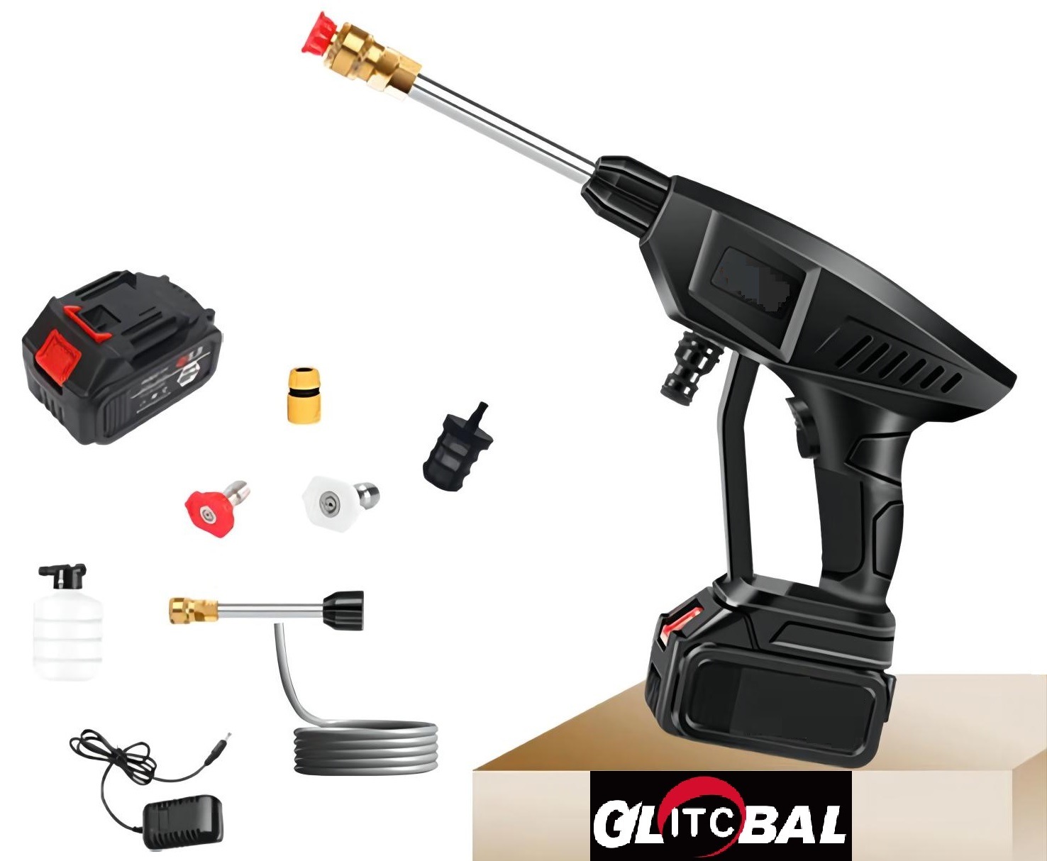 New-Plus Model-DC21V Max-Li-ion Battery-Cordless/Electric-Garden Power-Tool Cleaning Machines-High Pressure-Car Washer