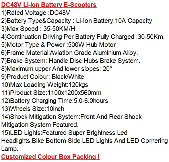 New-Modern-LED Lights-Li-ion Battery/Electric-Vehicle/Bike/Bicycle/Scooters-Commuters/Sports-City-E-Scooters