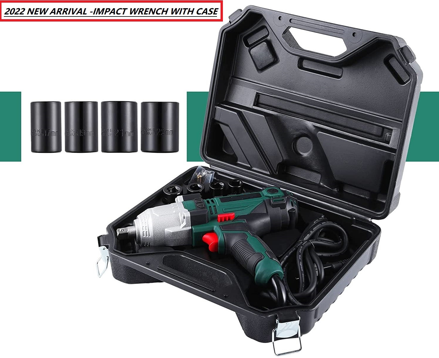 2022-New Product-Powerful Electric-Car/Constructions Screws-Power Tool Machines-Gun Style-Impact Wrench
