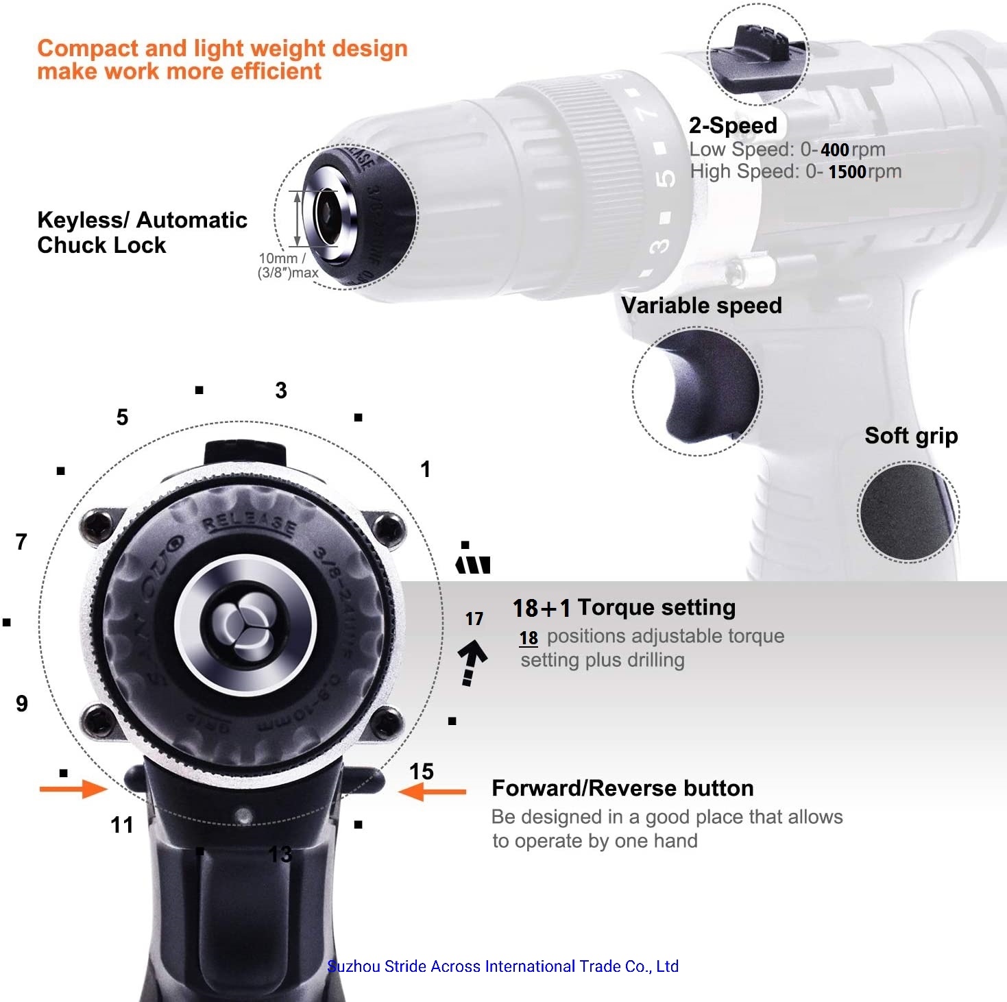 CH108m01 10.8V Super Powerful Lithium Battery Cordless Drill