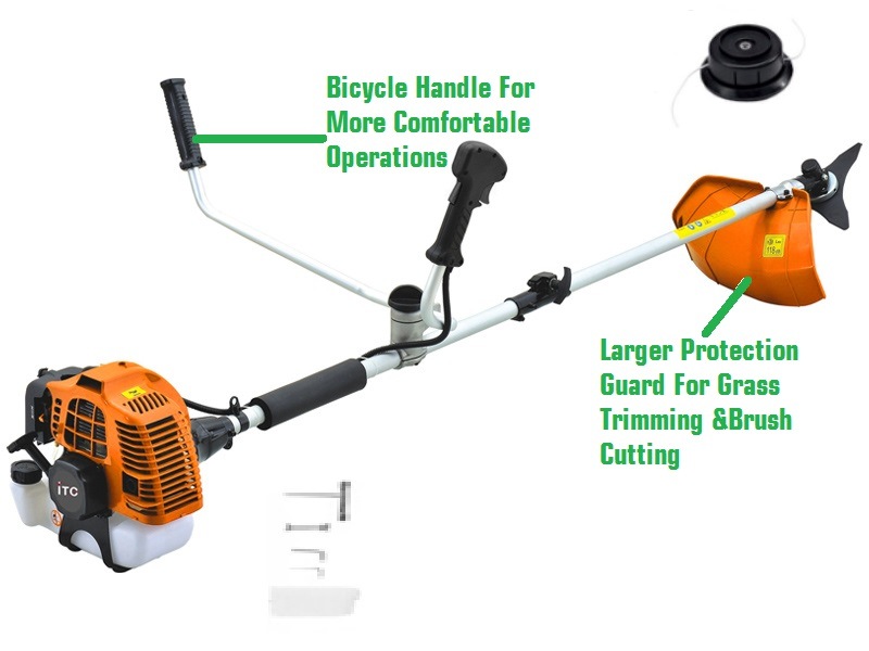 51.7cc 1.5kw Petrol Grass Trimmer/Brush Cutter Garden Machine Tool