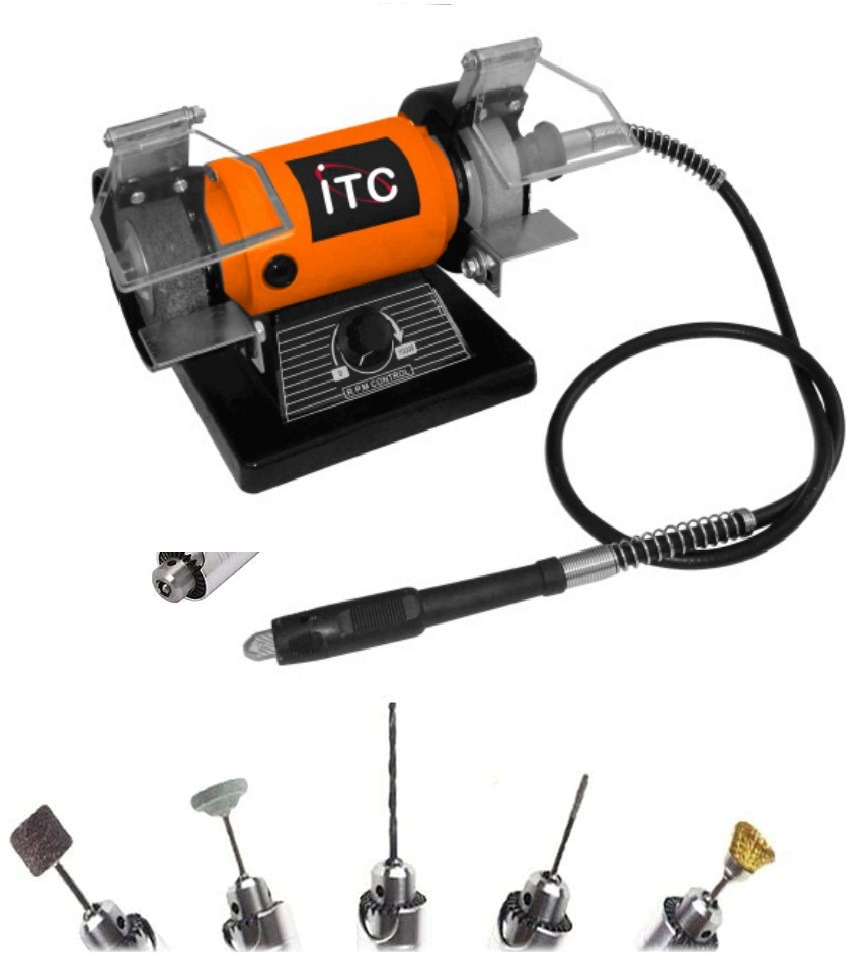 Multi Electric Polishing Bench Grinder with Flexible Shaft Power Tool