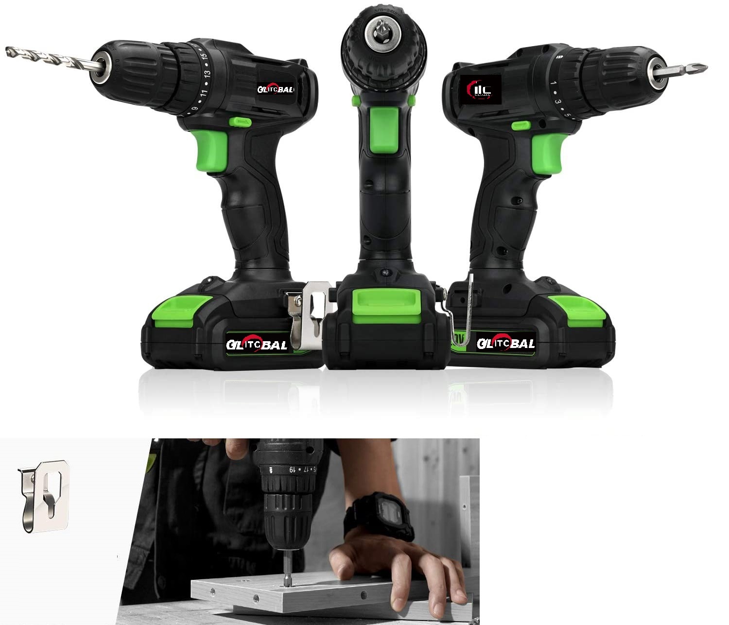 18V Lithium-Ion Battery Cordless Drill-Cheap But Good Qaulity Level-Power Tools