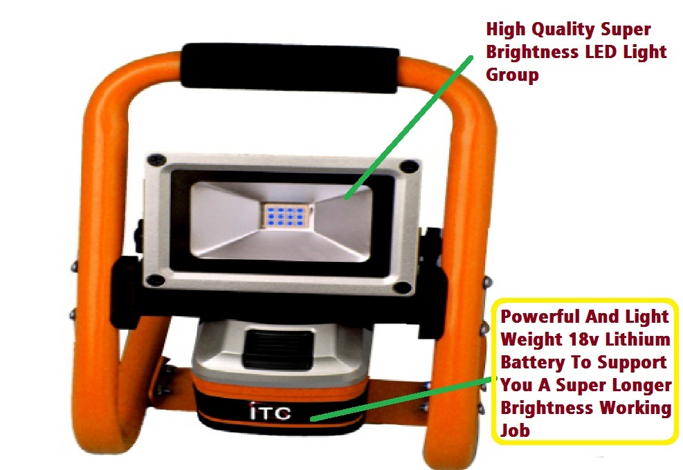 CH180s10 18V Lithium-Ion Battery Professional LED Working Light