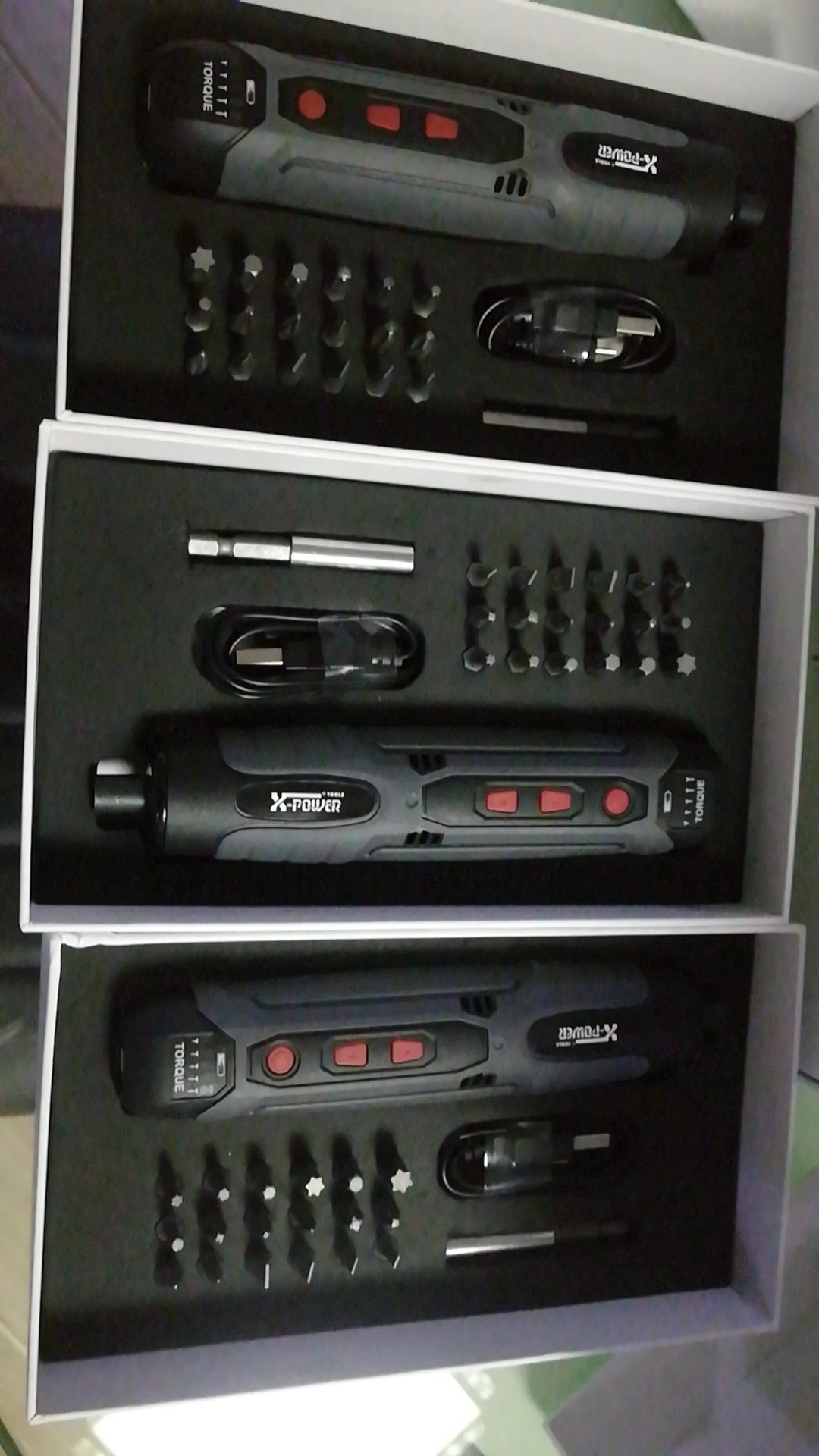 New Portable Multi-Cordless Electric Screwdriver Set-I-Phone Box Packing Power Tools