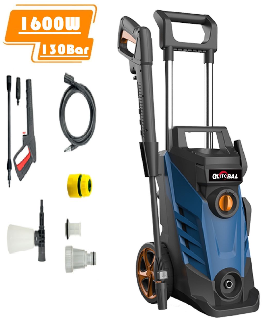 New Luggage-Professional Design-Electric High Pressure Washer-with Hose Reel-Car/Garden/House-Cleaning Machine-Power Tools