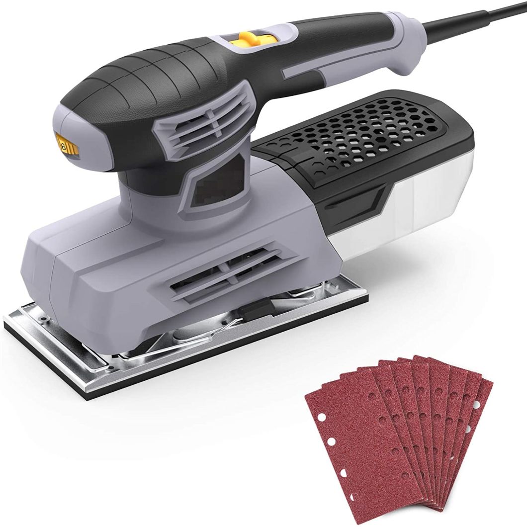 2022-New Powerful-Electric Woodworking-Palm/Orbital-1/3 Sheet-Aluminium Base-Sanding Power Tool-Machine Sander