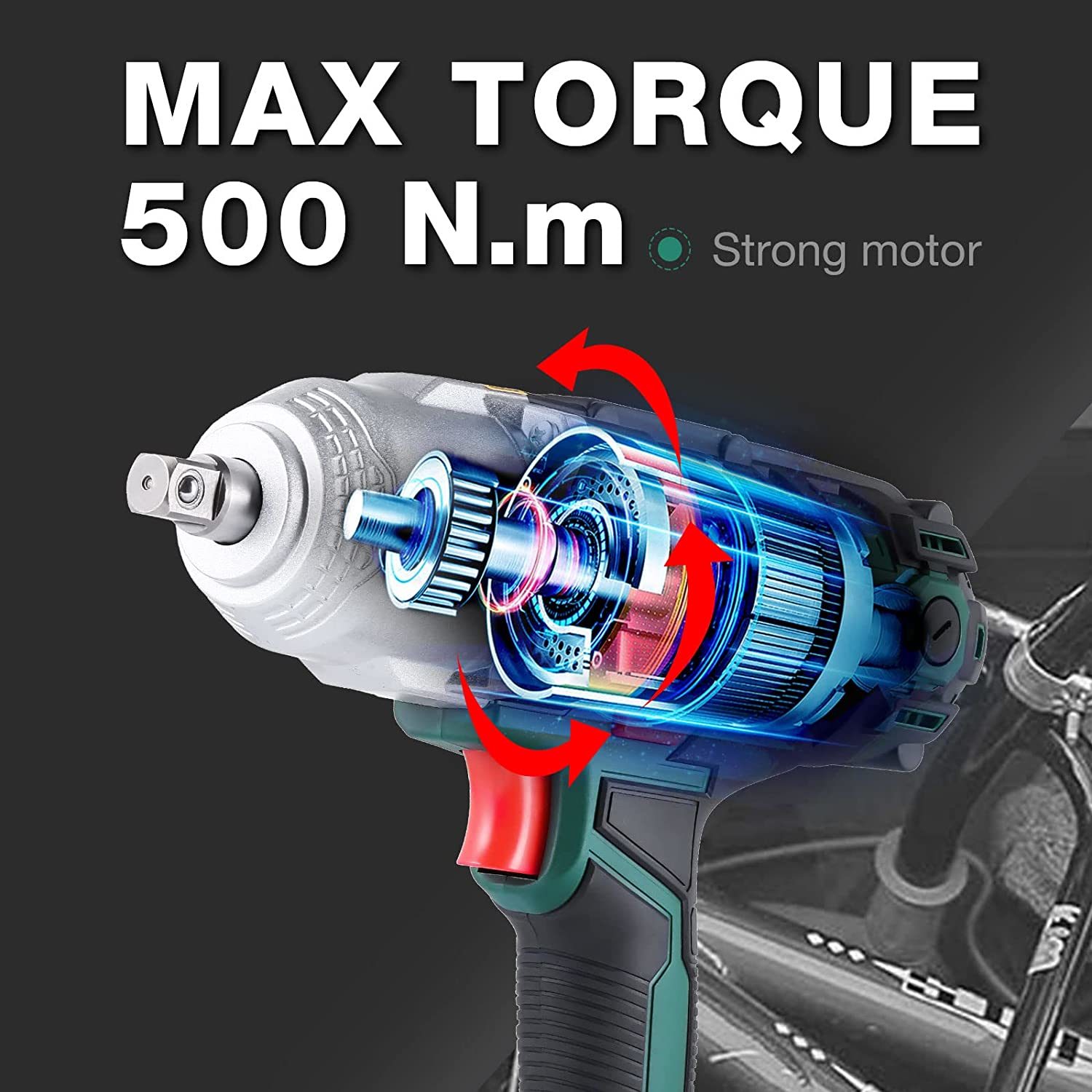 2022-New Product-Powerful Electric-Car/Constructions Screws-Power Tool Machines-Gun Style-Impact Wrench